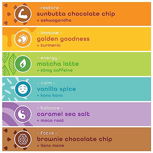 Feel Vegan Protein Bars - Keto, Gluten Free, Organic, 15g Protein - Dairy Free, Low Sugar - Variety Pack (6 Flavors, 6 Pack)
