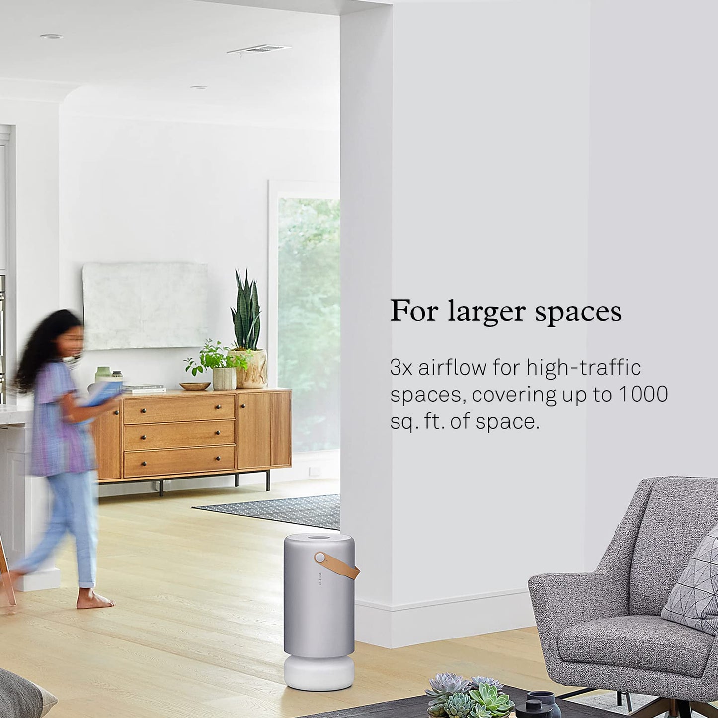Molekule Air Pro Air Purifier for Large Rooms up to 1000sq. ft. with PECO Technology, Compatible with Alexa, Eliminates Smoke, Mold, Bacteria & Other Pollutants for Clean Air – Silver