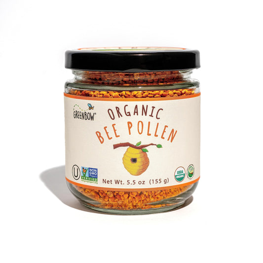 Greenbow Bee Pollen - 100% USDA Certified, Non-GMO, Halal, Kosher - Pure & Natural Superfood With Proteins, Vitamins & Minerals - Gluten Free - 155g