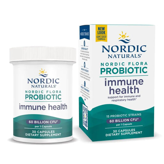 Nordic Naturals Nordic Flora Probiotic Immune Health 30 Capsules 15 Probiotic Strains for Immune and Digestive Health Support Vegan 30 Servings