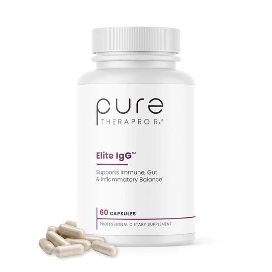 Pure Therapro Rx Elite IgG Immunoglobulin Supplement | 1100+ mg IgG IGA & IgM Serum Derived Immunoglobulins (SBI) | Colostrum Supplement Alternative | Gluten Dairy & GMO Free (60 Capsules)